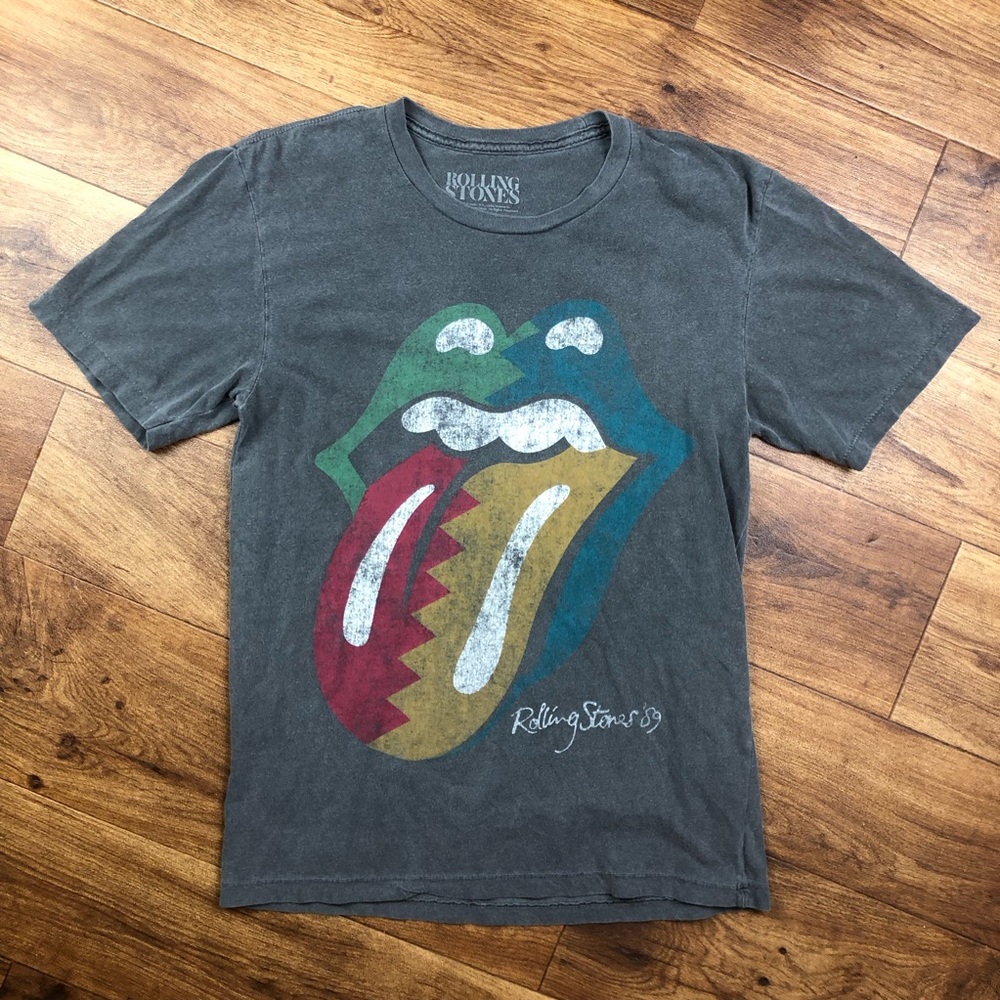 Rolling Stones Gray Sacramento Vintage Style T Shirt